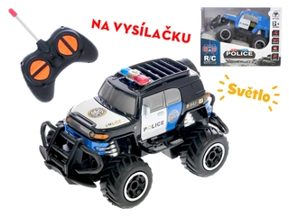 Mikro Trading R/C auto terénní policie 14cm 27MHz plná funkce na baterie se světlem assort. 2 barvy