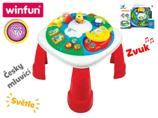 Winfun Interaktivní stoleček česky mluvící na baterie se světlem a zvukem 12m+ v krabičce