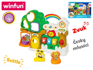 Winfun Edukační chaloupka česky mluvící na baterie se světlem a zvukem 12m+ v krabičce