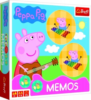 Pexeso papírové Prasátko Peppa/Peppa Pig společenská hra 36 kusů v krabici 20x20x5cm