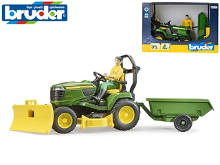 Bruder 62104 Zahradní traktor John Deere X949 se zahradníkem