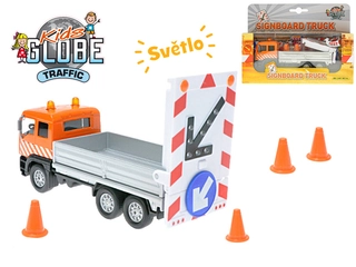 Globe Auto nákladní 14,5cm kov na zpětný chod na baterie se světlem v krabičce