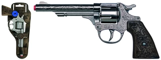 Gonher 3080 Revolver kovbojský stříbrný, kovový - 8 ran