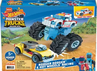 Mattel MEGA CONSTRUX HOT WHEELS RODGER DODGER A ZÁVODĚNÍ