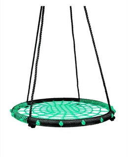 Houpací kruh zelený 100 cm provazový výplet v krabici 75x26x12cm