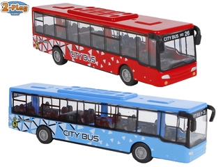 Mikro Trading 2-Play Traffic autobus 15cm kov na zpětný chod 2barvy v krabičce