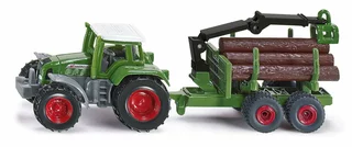 SIKU 1645 Traktor s přívěsem na kulatinu