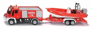 SIKU 1636 Požární vozidlo Unimog s člunem