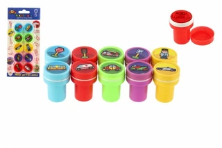 Teddies Razítka samotiskací Moje první auta plast 10ks 2,5x4cm na kartě