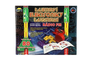 DROMADER Tajemství elektroniky - Rádio 80 experimentů na baterie v krabici 30x24,5x3,5cm od 6 let