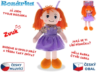 Mikro Trading Panenka Rozárka měkké tělo 35cm na baterie česky mluvící zrzka 0m+ v sáčku