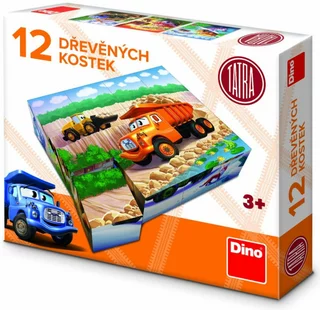 Dino Tatra dřevěné kostky 12 ks
