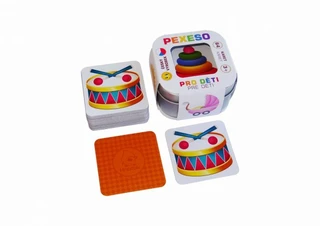 Pexeso Pro děti 64 karet v plechové krabičce 6x6x4cm
