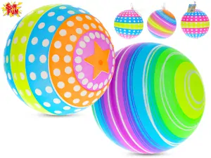 Sun Fun míč 23cm duhový 5druhů v síťce assort.