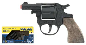 Gonher Policejní revolver kovový černý 8 ran