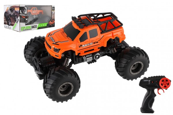 Auto RC pick up Off road terénní plast 23cm 2,4GHZ na baterie se světlem šedé v krab. 30x15x19cm