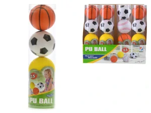 Míčky pěnové 7cm sportovní 4ks v tubě