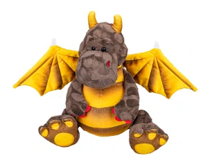 Mikro Trading Drak plyšový 23cm hnědý sedící 0m+ v sáčku