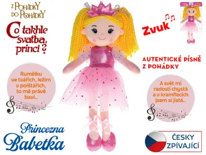 Mikro Trading Panenka Princezna Babetka 35cm měkké tělo na baterie česky zpívající 0m+ na kartě