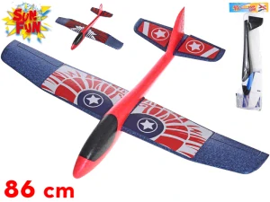 Mikro Trading Sun Fun letadlo pěnové 86cm s potiskem 2druhy 2barvy v sáčku