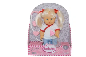 Alltoys Bambolína Panenka Nena 36 cm doktorka se stetoskopem a lahvičkou