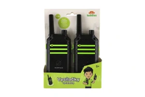 Teddies Vysílačky 2ks walkie-talkie 2,4 GHz dosah 80 metrů plast na baterie v krabičce 15x20x4cm