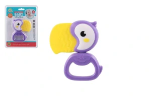 Teddies Chrastítko tukan plast 9x11cm na kartě 0m+