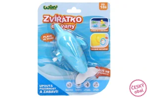 Wiky Delfín natahovací do vany plast 14 cm na kartě