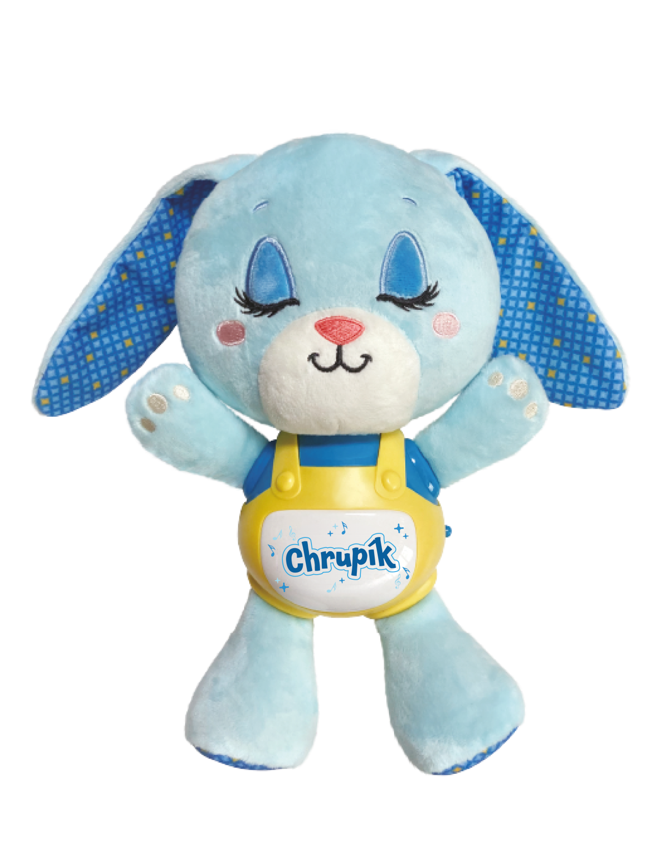 Teddies Zajíček Chrupík usínáček plyš/plast na baterie se zvukem se světlem v krabici 22x30x10,5cm 6m+