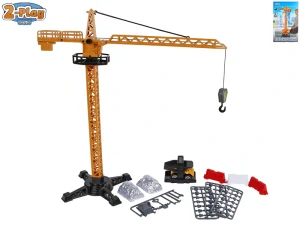 Mikro Trading 2-Play Traffic jeřáb 40cm s vozidlem a 50ks doplňků v krabičce