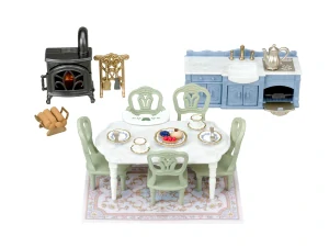 Sylvanian Families Nábytek - elegantní jídelna s krbem