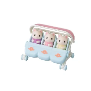 Sylvanian Families Květinová kočičí trojčata s kočárkem