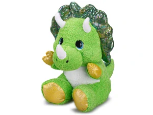 Triceratops plyšový 37cm sedící zelený 0m+ v sáčku