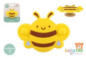 Teddies Točáček včelka babyted silikon/plast 9x7cm na kartě 0m+