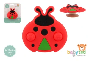 Teddies Točáček beruška babyted silikon/plast 8x8cm na kartě 0m+
