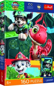 Trefl Puzzle Tlapková patrola/Paw Patrol Dino Movie 27,5x41cm 160 dílků + plakát v krabici 19x29x4cm
