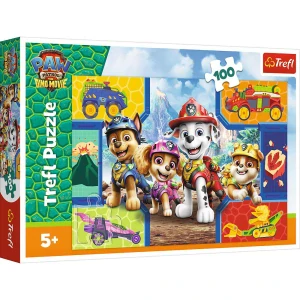 Trefl Puzzle Tlapková patrola/Paw Patrol Dino Movie: Štěňata a dinosauři 100 dílků 41x27,5cm v krabici