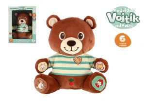 Teddies Medvěd Vojtík pohádkový česky mluvící plyš 22x23cm na baterie v krabici 12m+