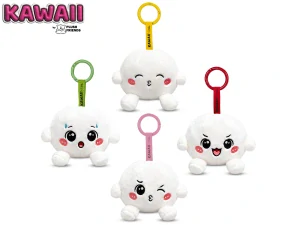 Plush Friends Kawaii Bao knedlíček plyšový přívěsek na klíče 8cm 4druhy 10m+