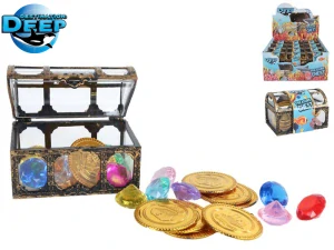 Mikro Trading Destination Deep truhla 7,5cm s pokladem 12ks zlatých mincí a 12ks diamantů