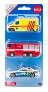 SIKU česká verze - set mix policie, hasiči, ambulance
