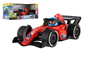 Lena Závodní vůz formule 21cm s figurkou červená v krabici 22x10,5x11cm 24m+