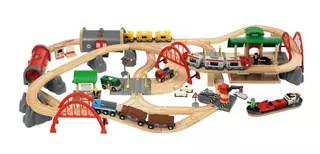 Brio Vláčkodráha Deluxe se zvuky a světly v plastovém boxu