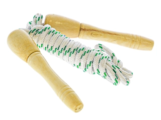 Švihadlo 270 cm s dřevěnou rukojetí 2barvy v sáčku