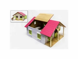 Kids Globe 610168 dřevěné koňské stáje s dílnou 1:24
