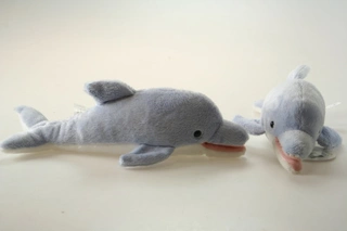 Plyš Delfín světle modrý