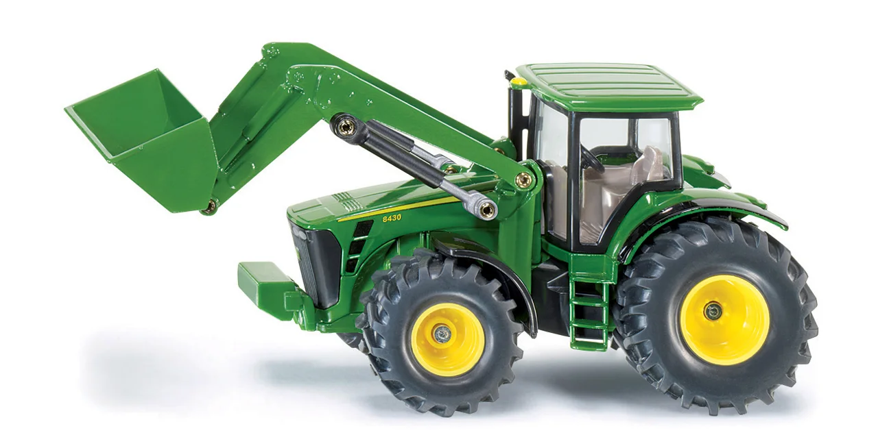 SIKU traktor John Deere s předním nakladačem, 1:50
