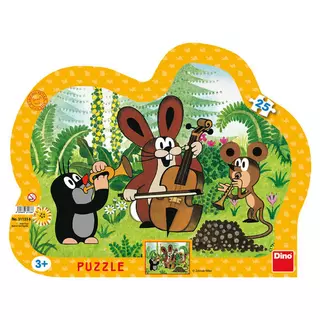 Dino Puzzle deskové Krtek muzikant kontura 35 x 28 cm 25 dílků