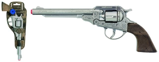 Gonher 3088 Revolver kovbojský stříbrný, kovový - 8 ran