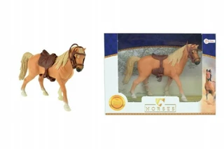 Kůň se sedlem plast 14 cm v krabičce